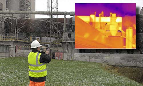 Inspection of industrial plants with thermo graphic camera PCE-TC 5.