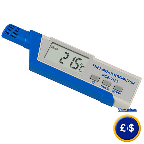PCE Instruments Hygrometer PCE-555 Measures Humidity Temperature Dew Point